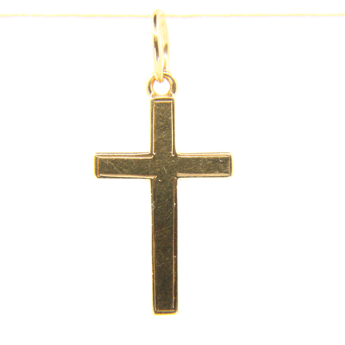Vintage 9ct Gold Cross Pendant | Hallmarked 2002 w/ Queen’s Head Charm