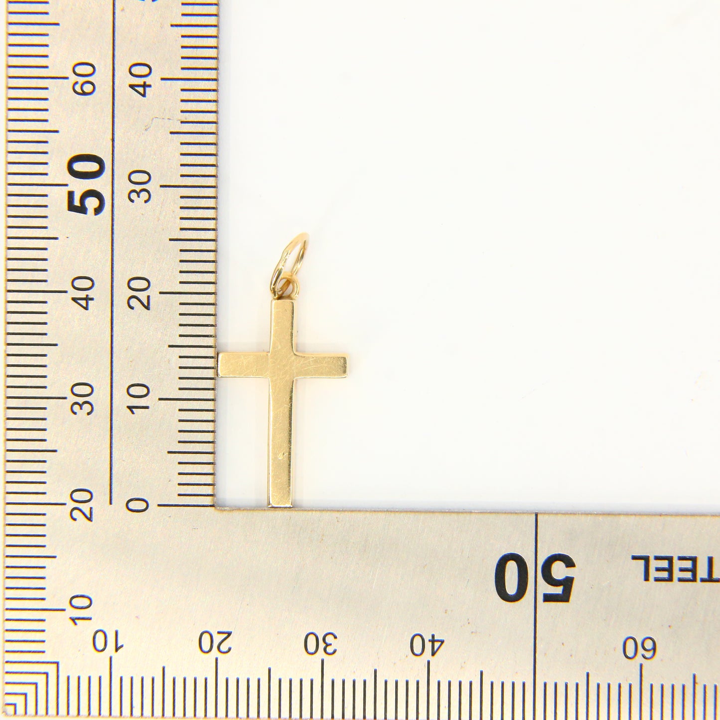 Vintage 9ct Gold Cross Pendant | Hallmarked 2002 w/ Queen’s Head Charm