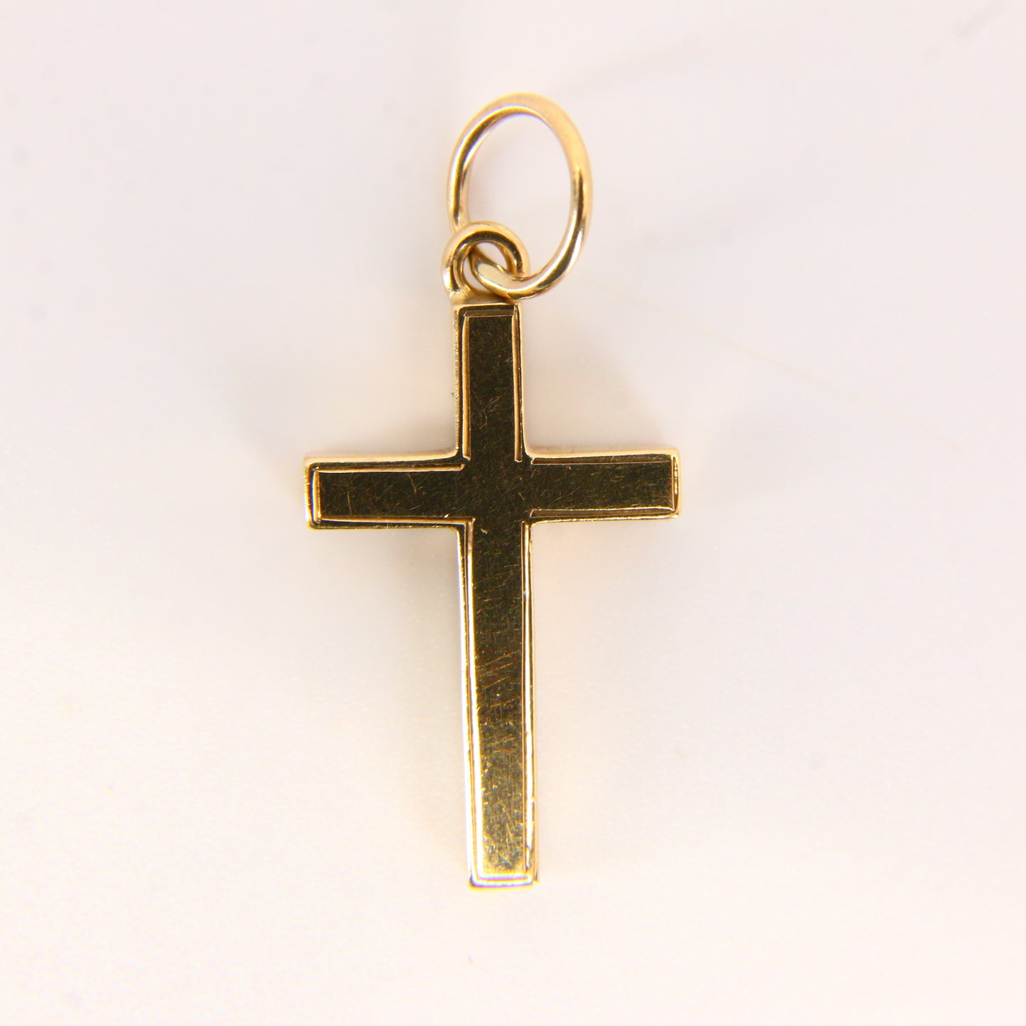 Vintage 9ct Gold Cross Pendant | Hallmarked 2002 w/ Queen’s Head Charm