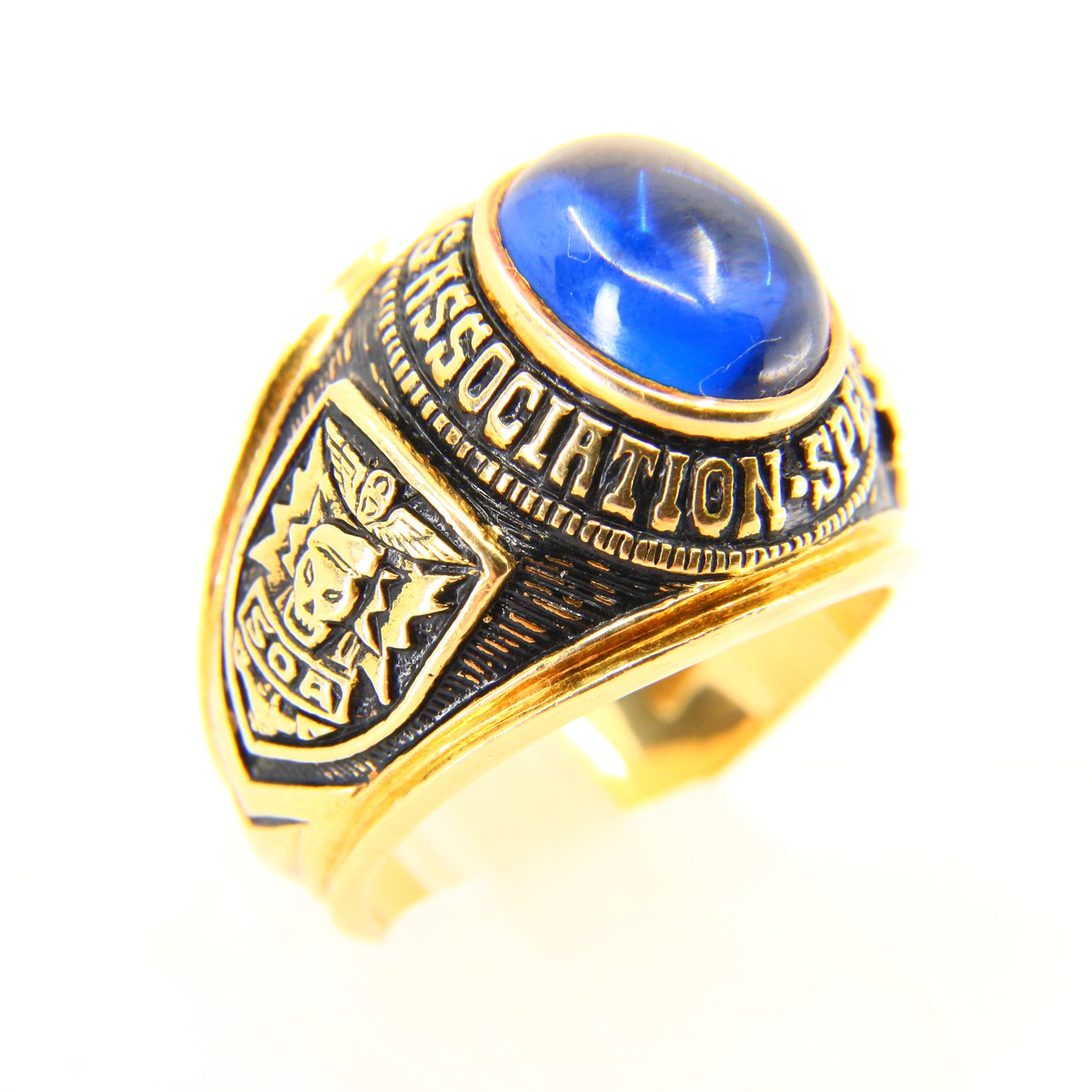 Vintage 22k Gold Amethyst American Special Operations Ring SOA Yellow Gold Military Ring Unmarked