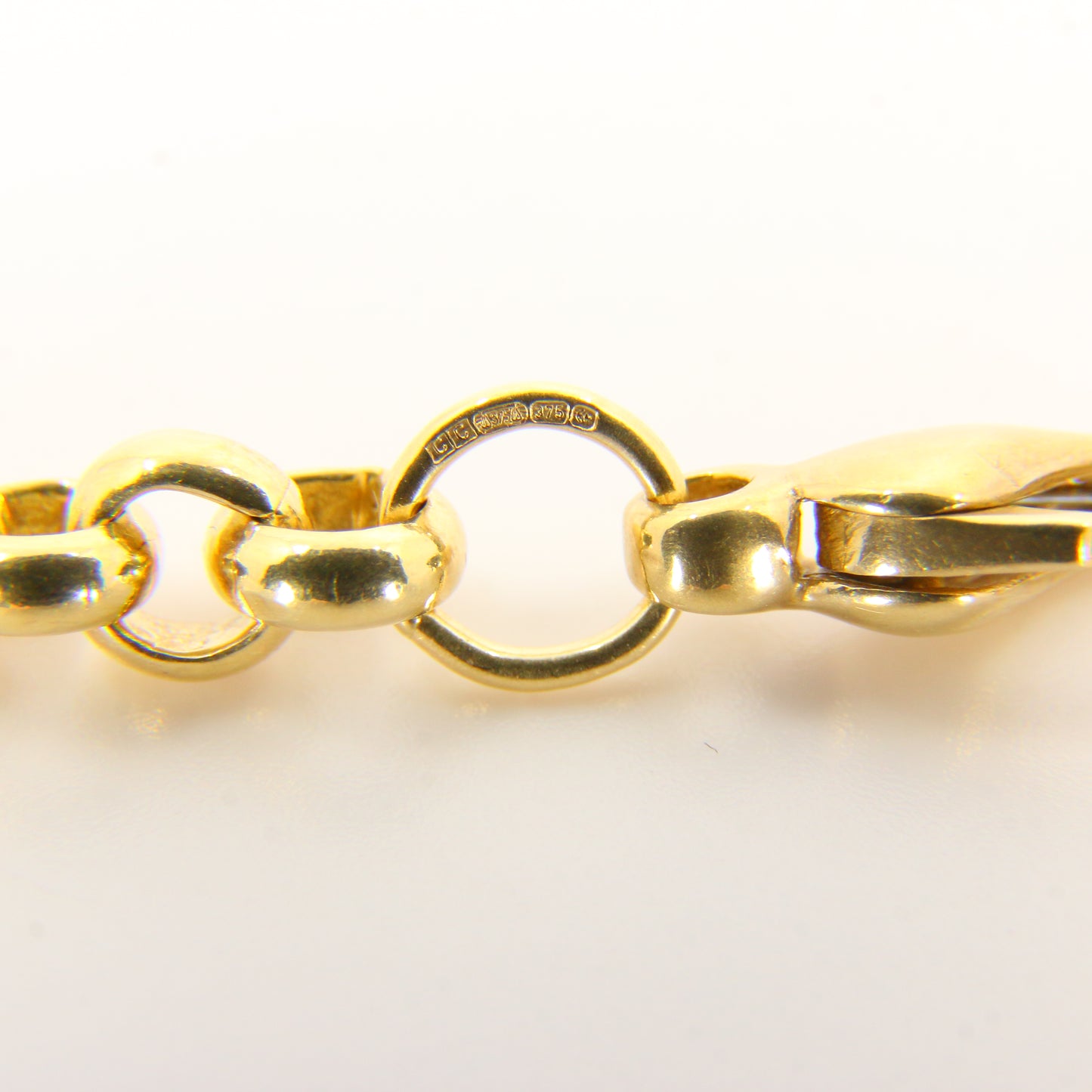 Vintage Hallmarked 9ct Gold Belcher Necklace 21" Cable Chain Necklace Box Gift