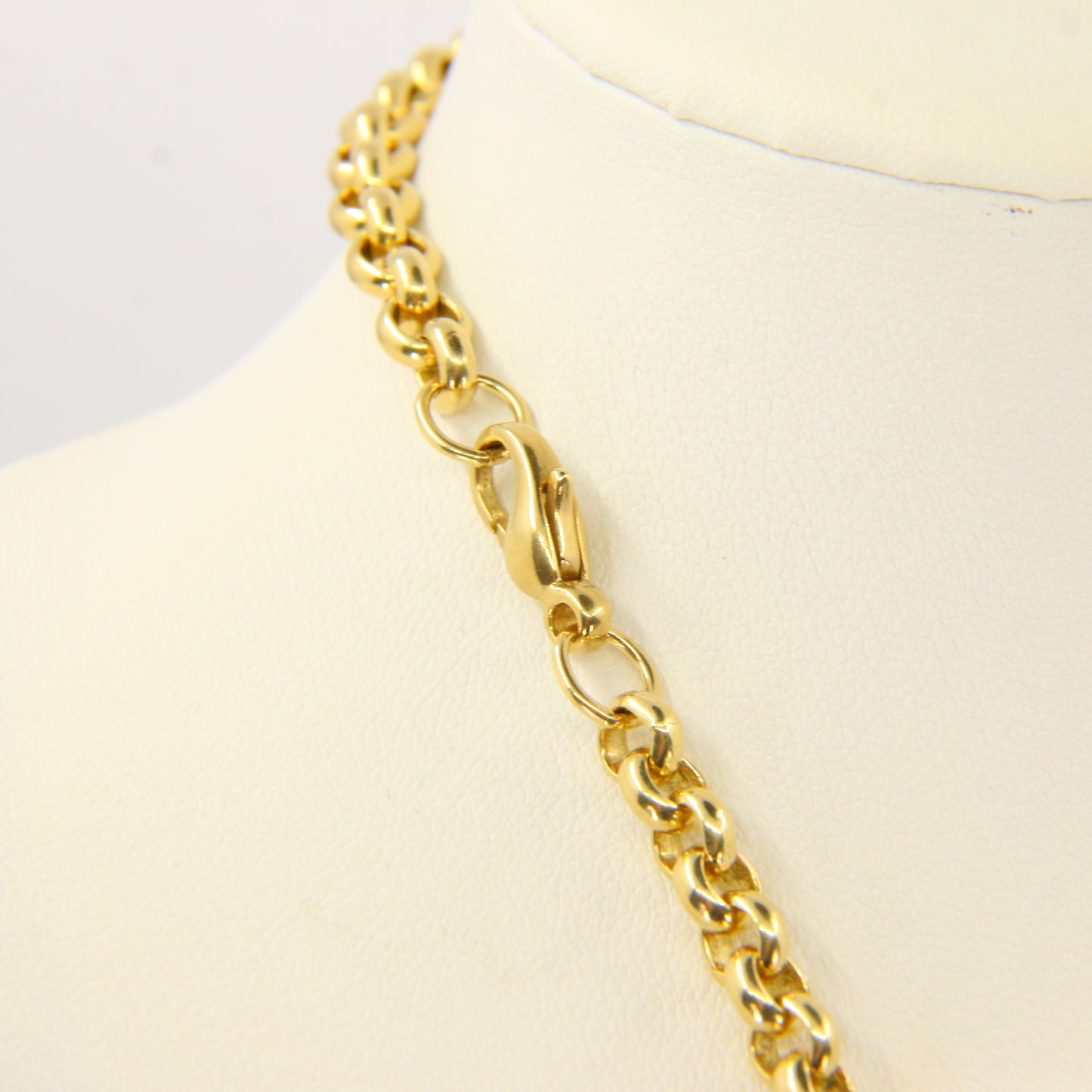 Vintage Hallmarked 9ct Gold Belcher Necklace 21" Cable Chain Necklace Box Gift