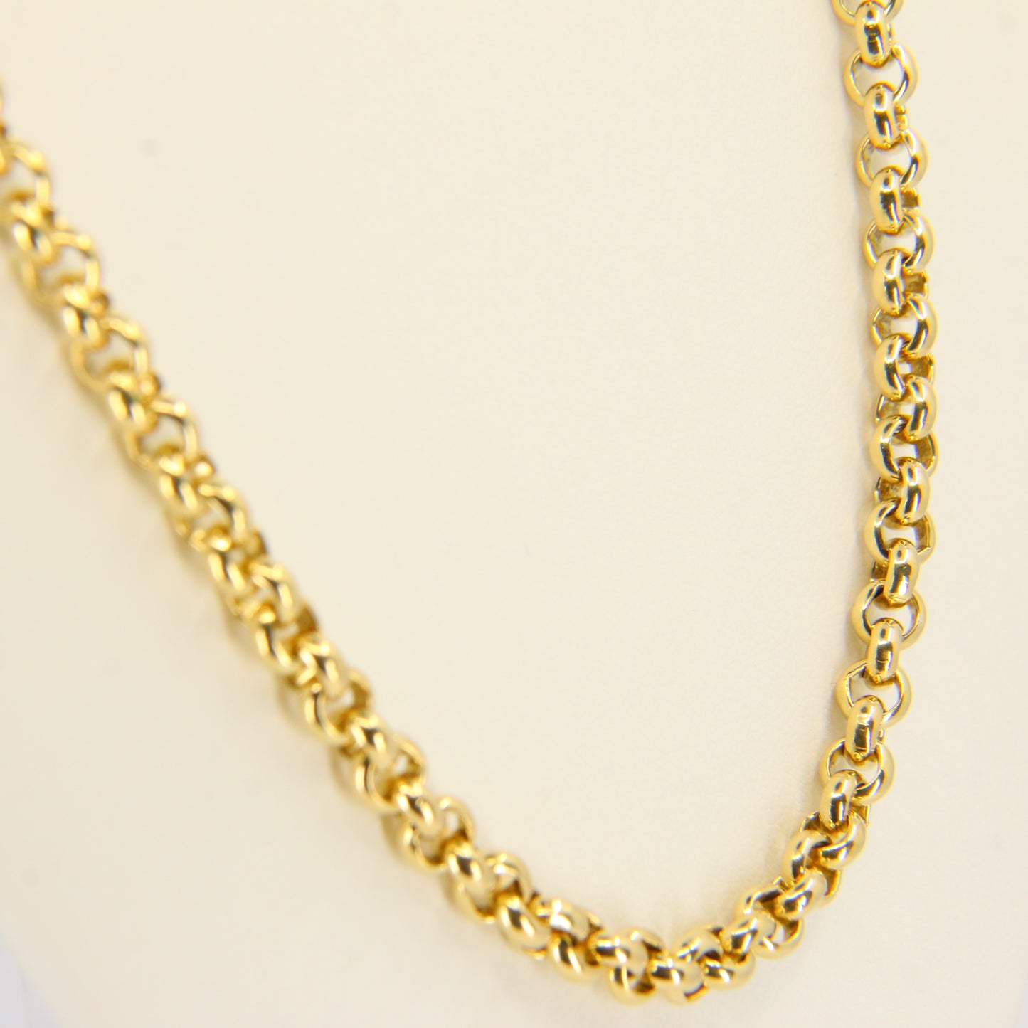 Vintage Hallmarked 9ct Gold Belcher Necklace 21" Cable Chain Necklace Box Gift