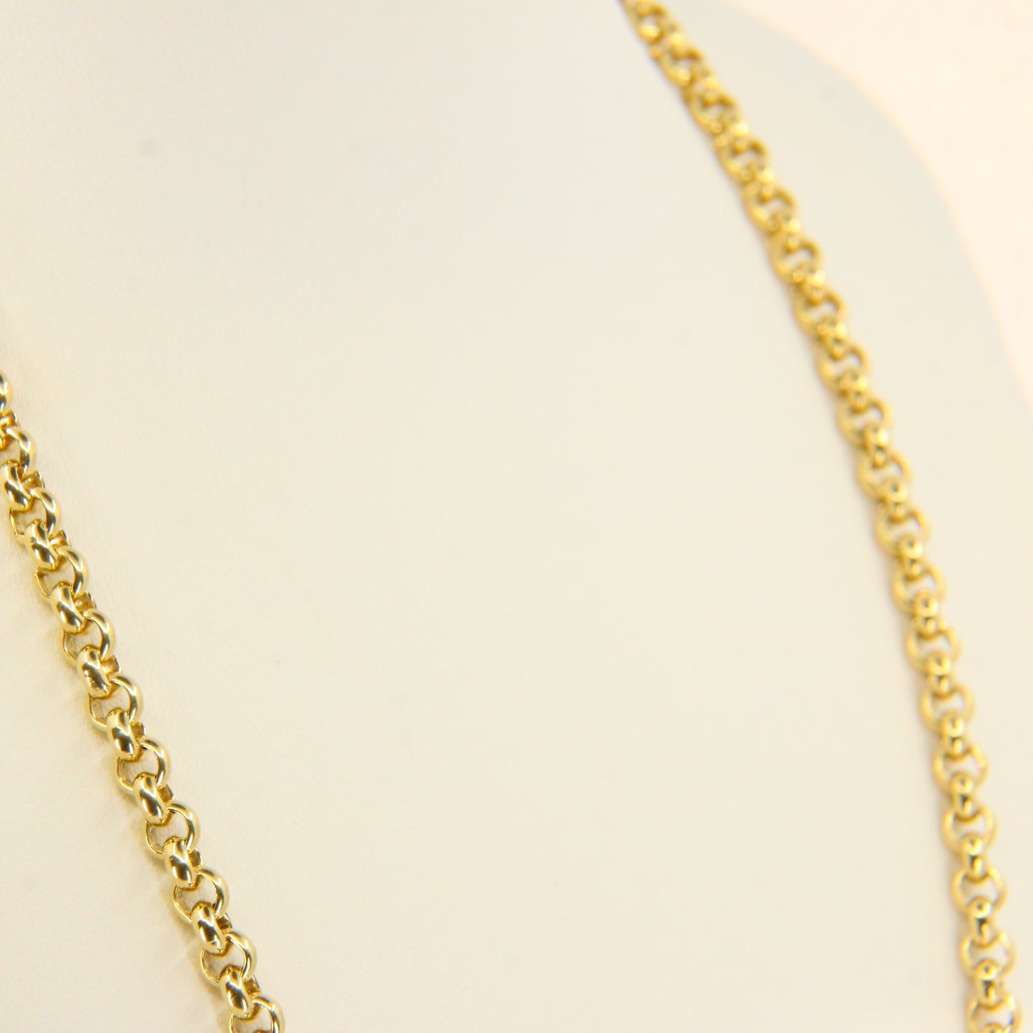 Vintage Hallmarked 9ct Gold Belcher Necklace 21" Cable Chain Necklace Box Gift