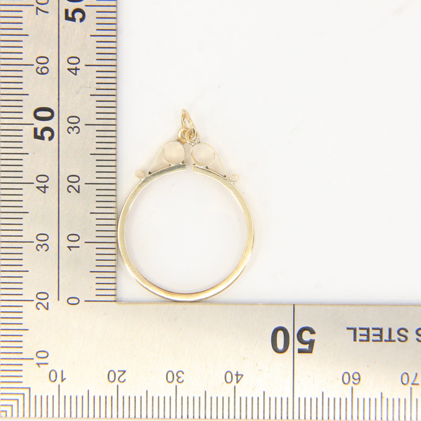 Vintage 9ct Hallmarked Yellow Gold Full Sovereign Coin Holder Pendant Frame