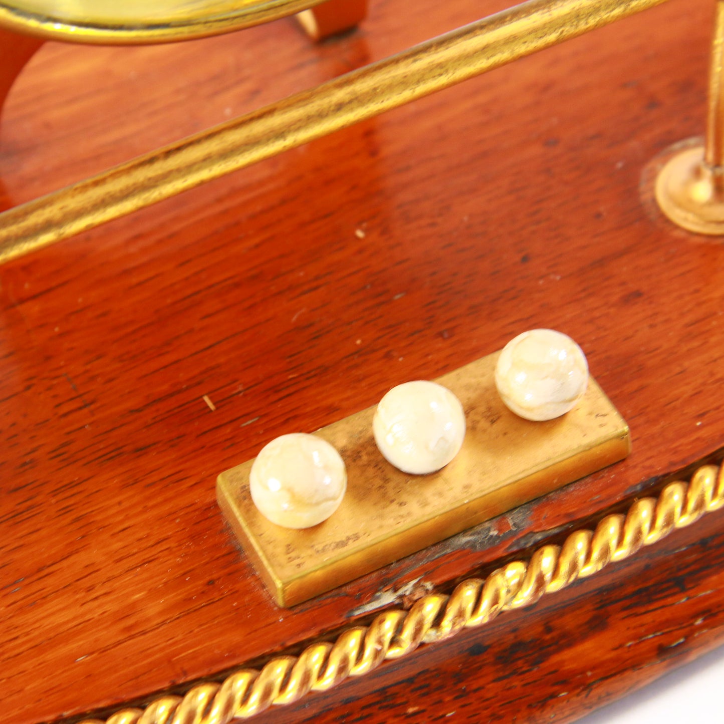 Antique Clock Billiards Set Novelty Desk Clock Circa 1900 Serviced & Running