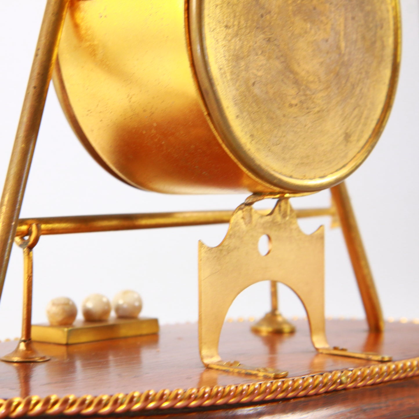 Antique Clock Billiards Set Novelty Desk Clock Circa 1900 Serviced & Running