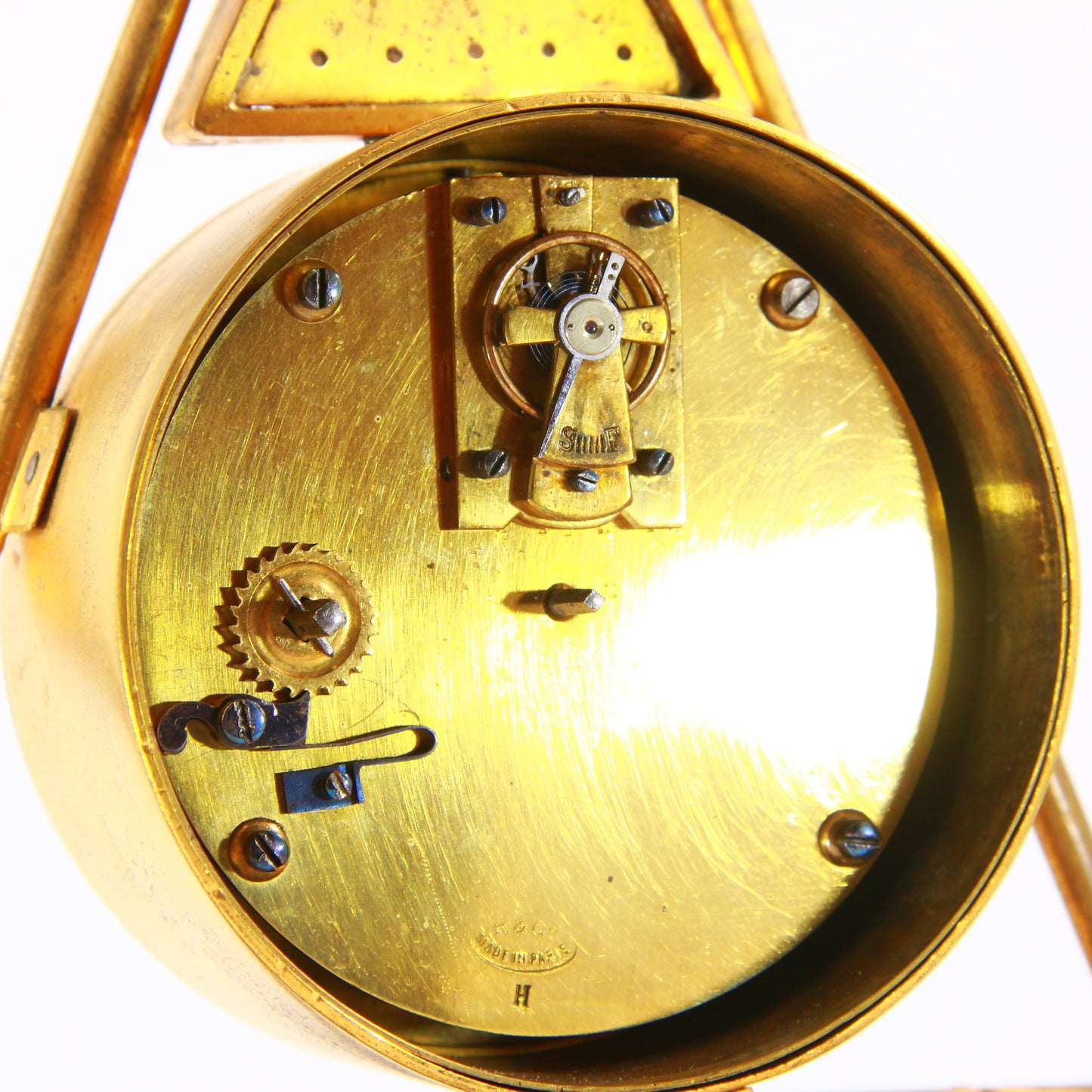 Antique Clock Billiards Set Novelty Desk Clock Circa 1900 Serviced & Running