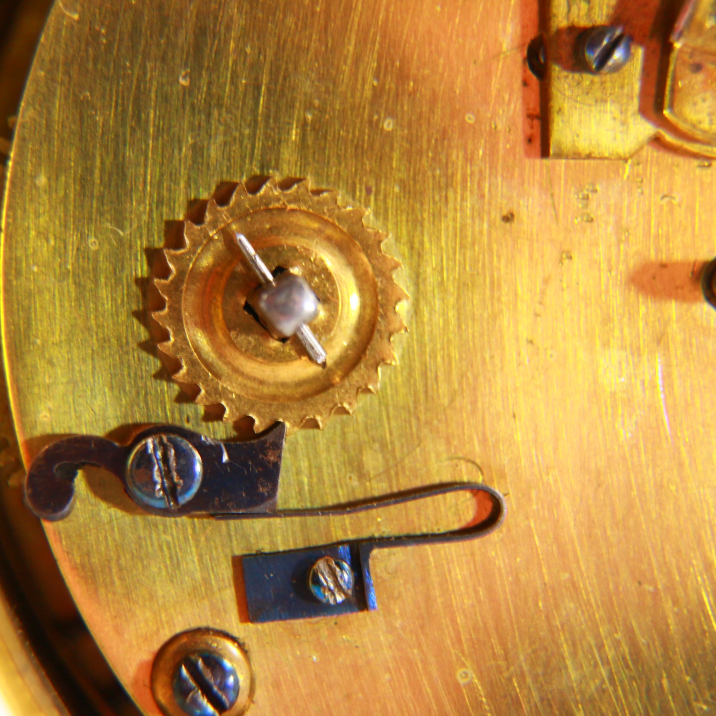 Antique Clock Billiards Set Novelty Desk Clock Circa 1900 Serviced & Running