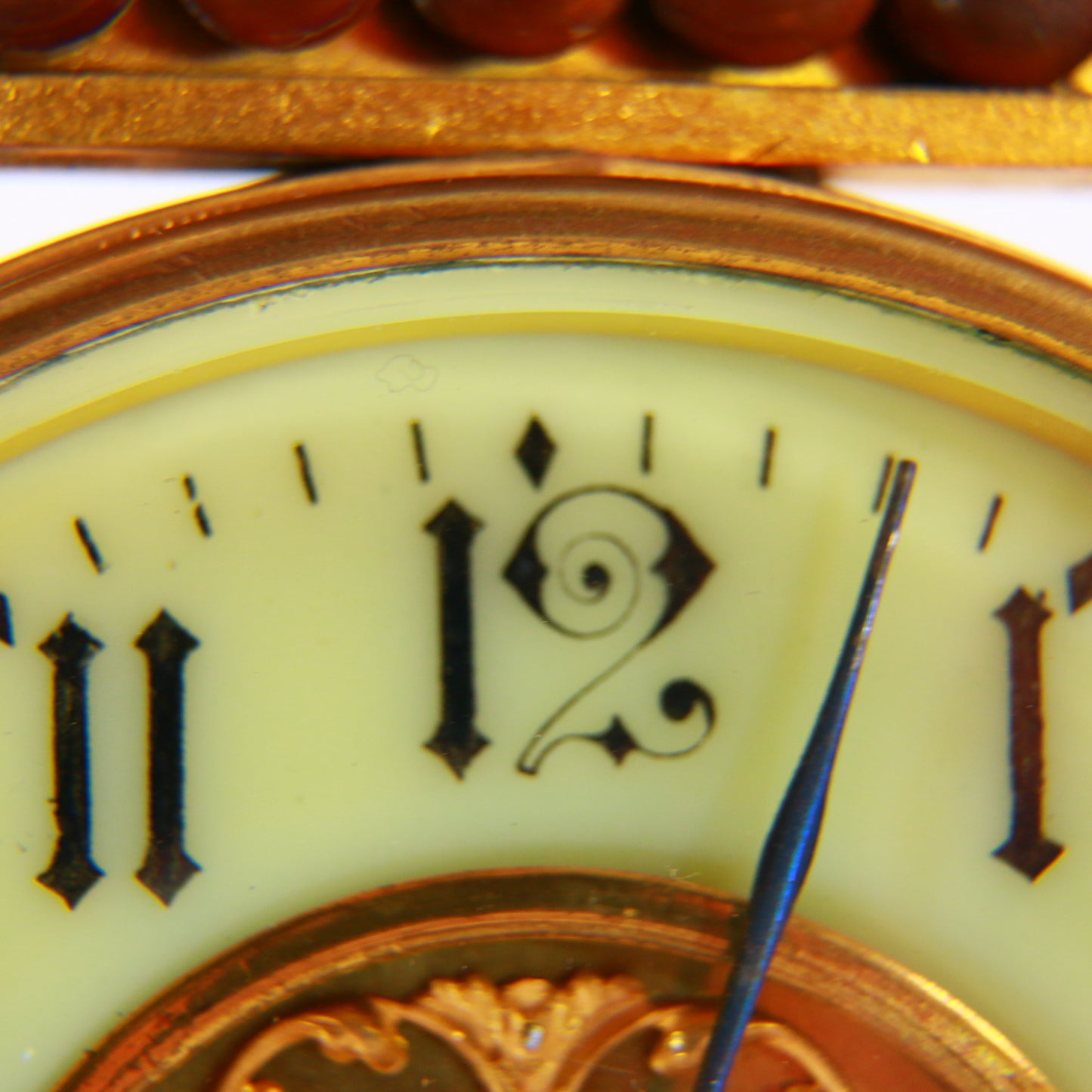 Antique Clock Billiards Set Novelty Desk Clock Circa 1900 Serviced & Running