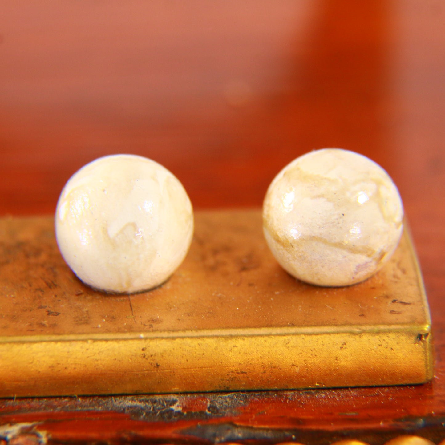 Antique Clock Billiards Set Novelty Desk Clock Circa 1900 Serviced & Running