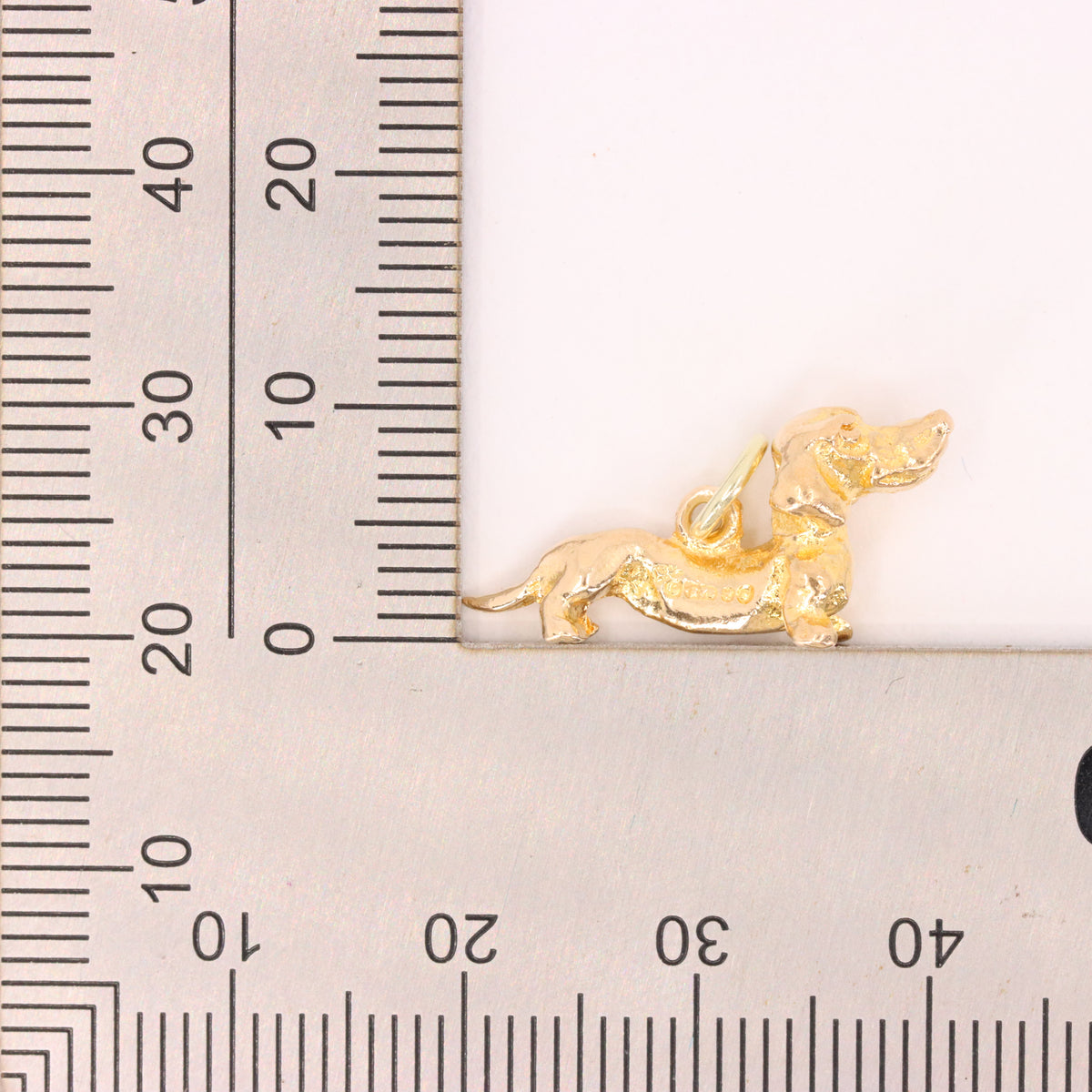 Vintage 9ct Hallmarked Gold Dachshund Sausage Dog Charm Pendant New Puppy Gift