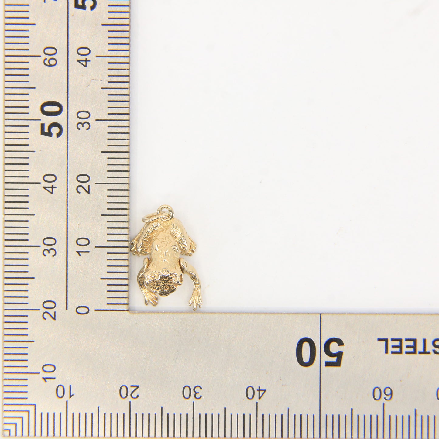 Vintage 9ct Hallmarked Gold Frog Pendant Charm Moving Legs Opening Mouth