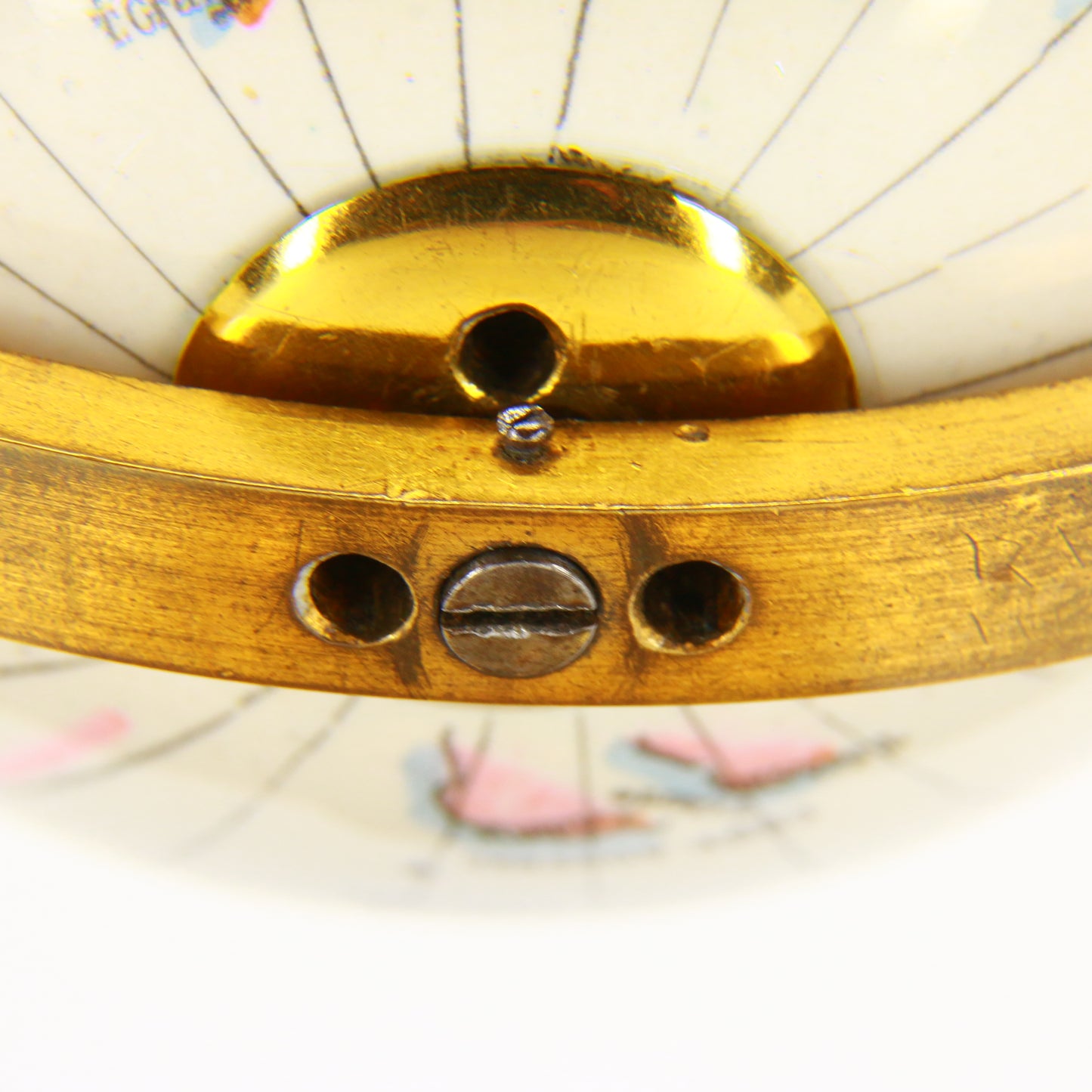 Antique Revolving Globe Antoine Redier French Enamel & Brass World Time Clock