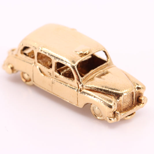 Vintage 9ct Hallmarked Yellow Gold London Taxi Charm British Opening Pendant
