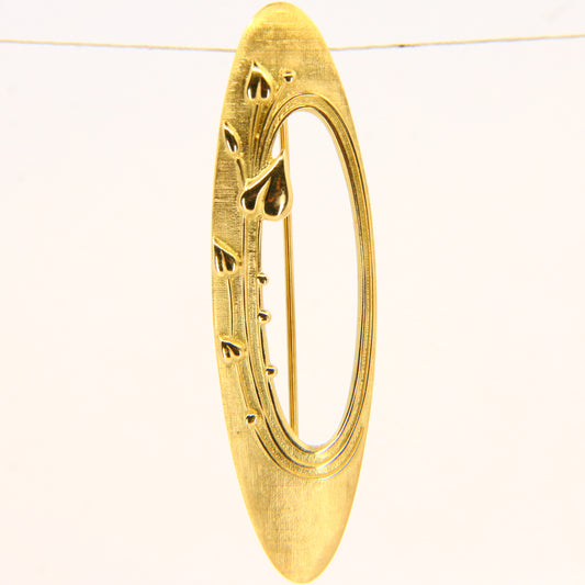 Vintage 18ct Ola Gorie May Day Queen Brooch Edinburgh Hallmarked Yellow Gold Boxed Gift