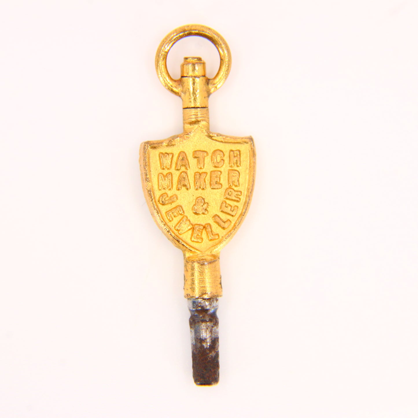 Antique Watch Key Charm Charles Stephens Peterhead Scotland Shield Key Pendant
