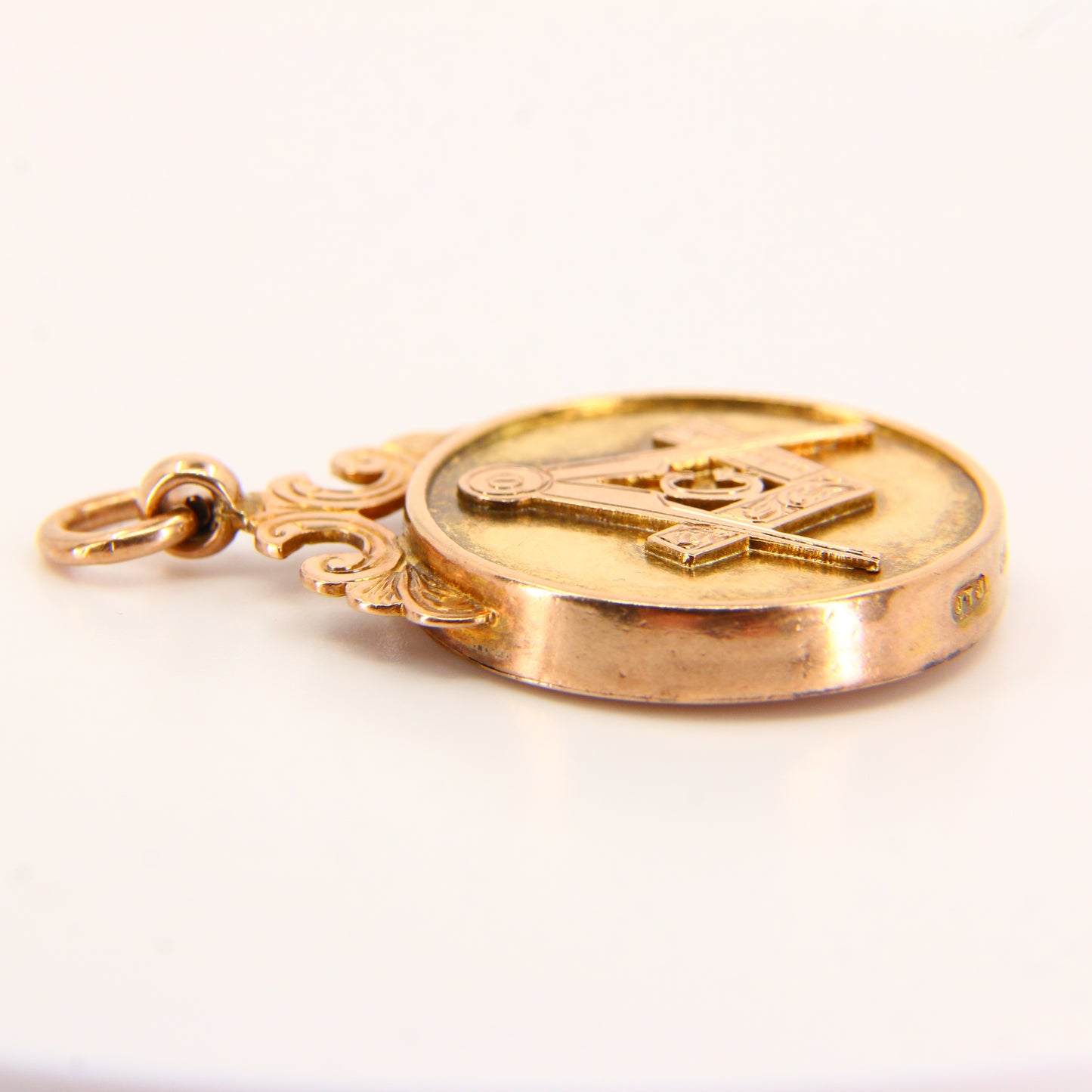 Vintage 9ct Masonic Solid Gold Fob Yellow Gold Hallmarked Birmingham 1969 Freemason Mason Pendant Loyalty Charm Gift