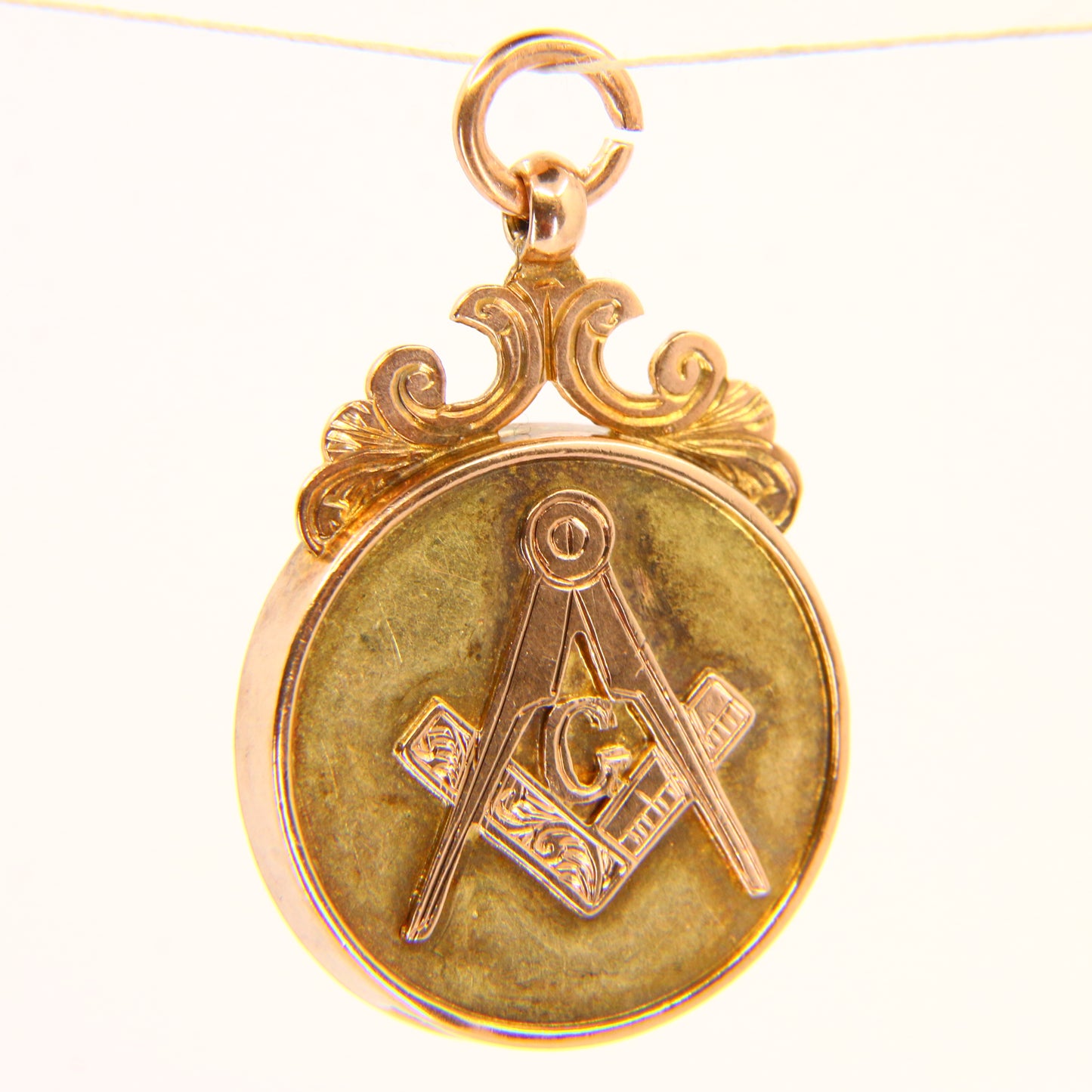 Vintage 9ct Masonic Solid Gold Fob Yellow Gold Hallmarked Birmingham 1969 Freemason Mason Pendant Loyalty Charm Gift