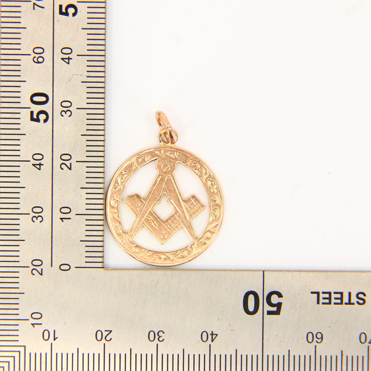 Antique 9ct Masonic Pendant Hallmarked 1908 Birmingham Yellow Gold Mason Fob Freemason Loyalty Charm