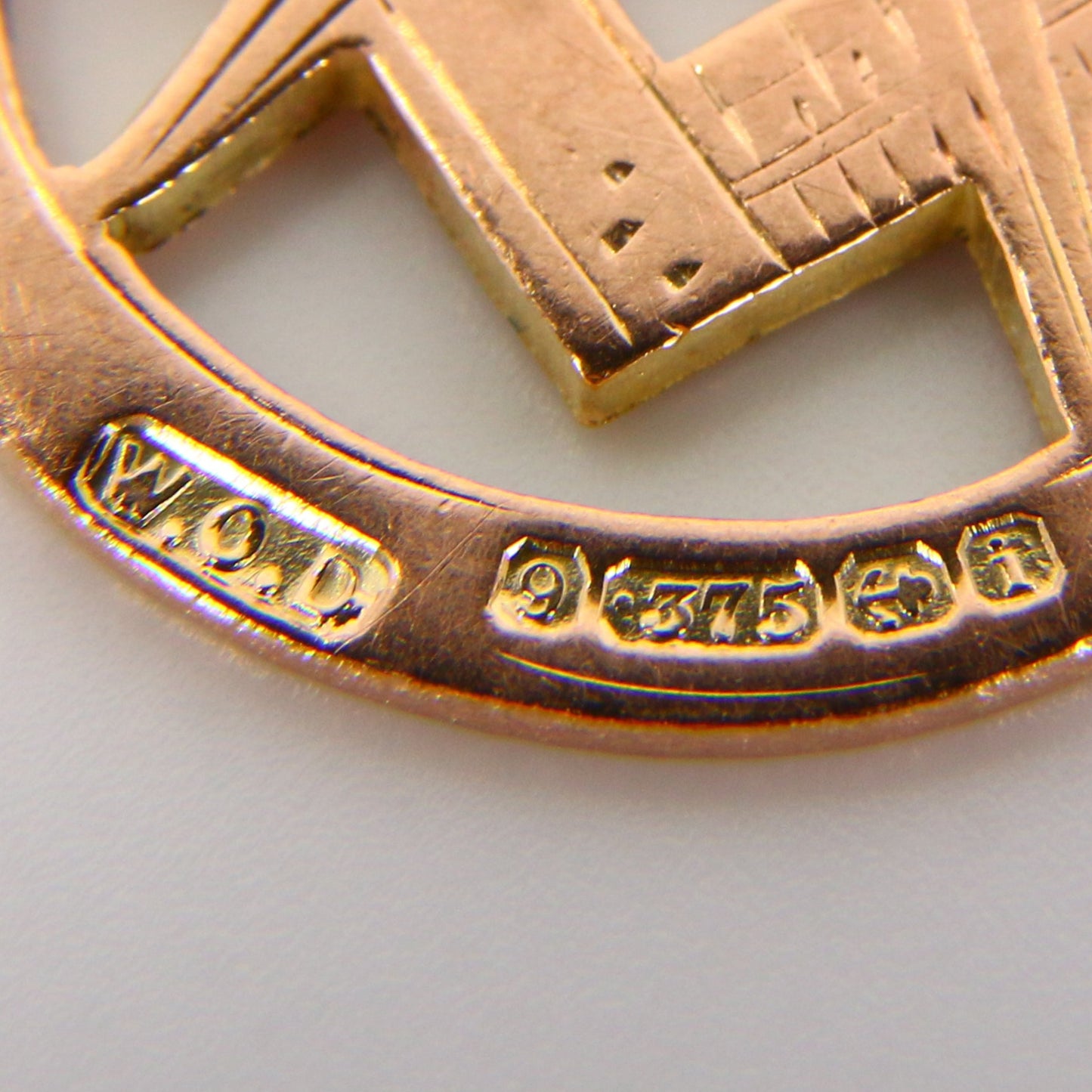 Antique 9ct Masonic Pendant Hallmarked 1908 Birmingham Yellow Gold Mason Fob Freemason Loyalty Charm