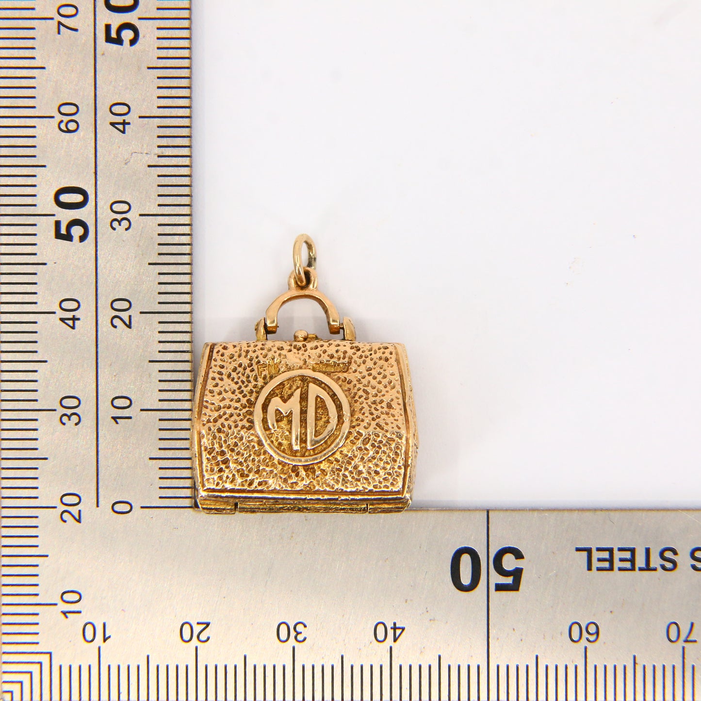 Vintage 9ct Gold Doctor’s Bag Charm – Opening Medical Pendant Gift