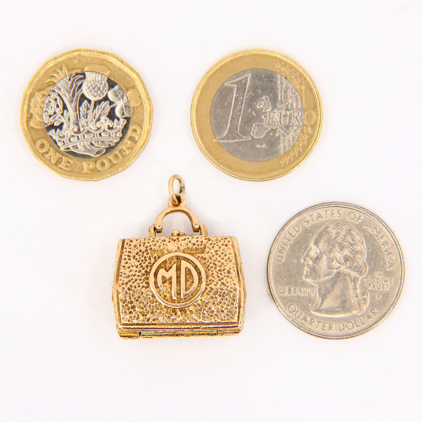 Vintage 9ct Gold Doctor’s Bag Charm – Opening Medical Pendant Gift