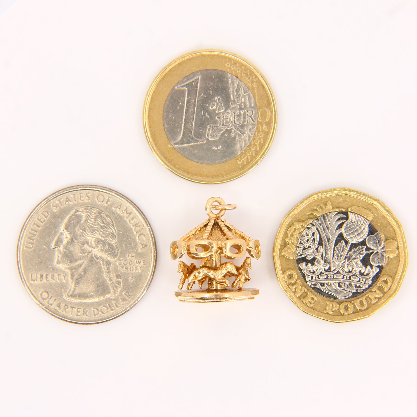 Vintage 9ct Gold Carousel Horse Charm – Spinning Hallmarked Pendant Gift
