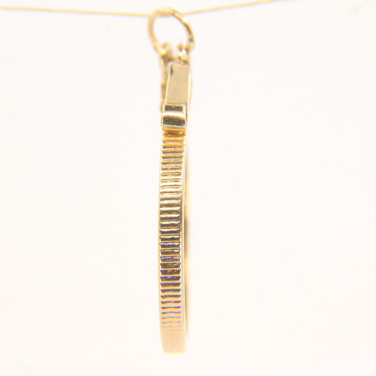 Vintage 9ct Gold Full Sovereign Holder Coin Frame Pendant Charm Gift