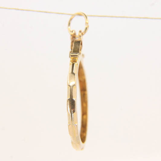 Vintage 9ct Gold Full Sovereign Holder Coin Frame Pendant Charm Gift