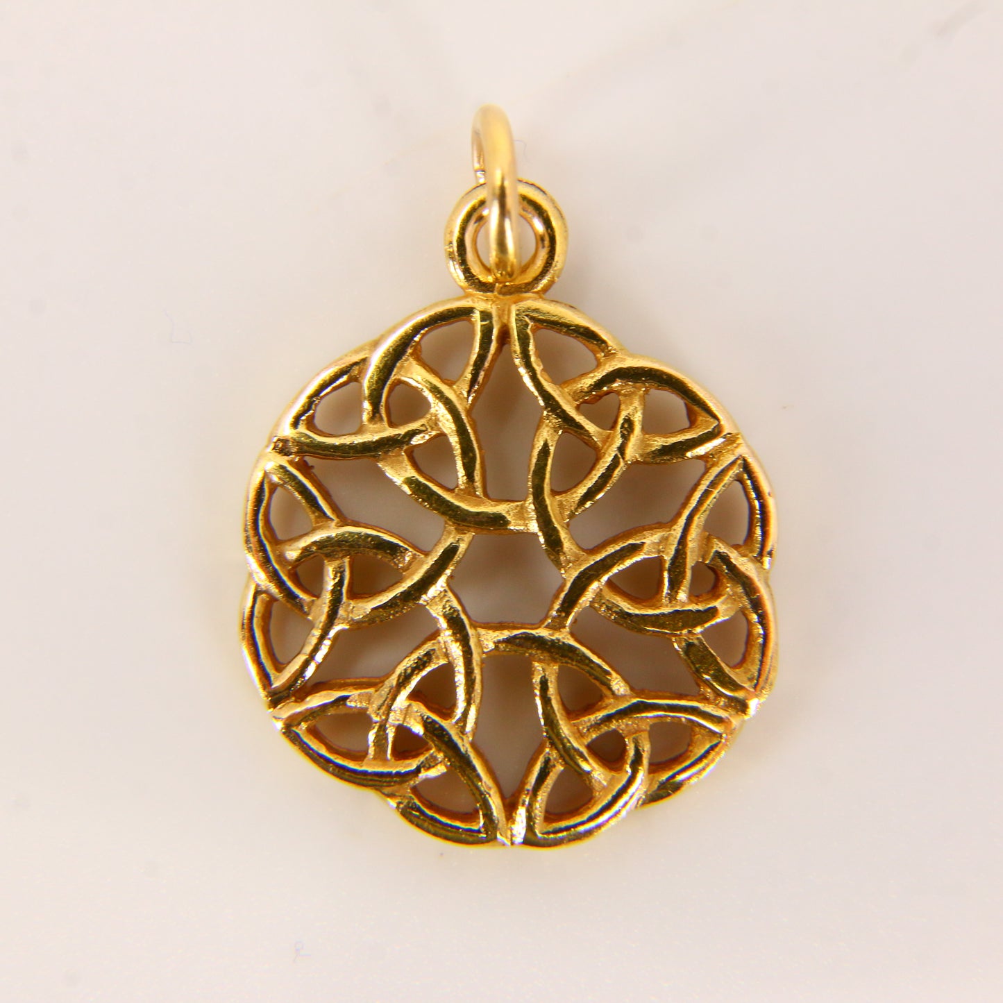 Vintage 9ct Scottish Iona Pendant Edinburgh Hallmarked Yellow Gold Charm Traditional Celtic Gift