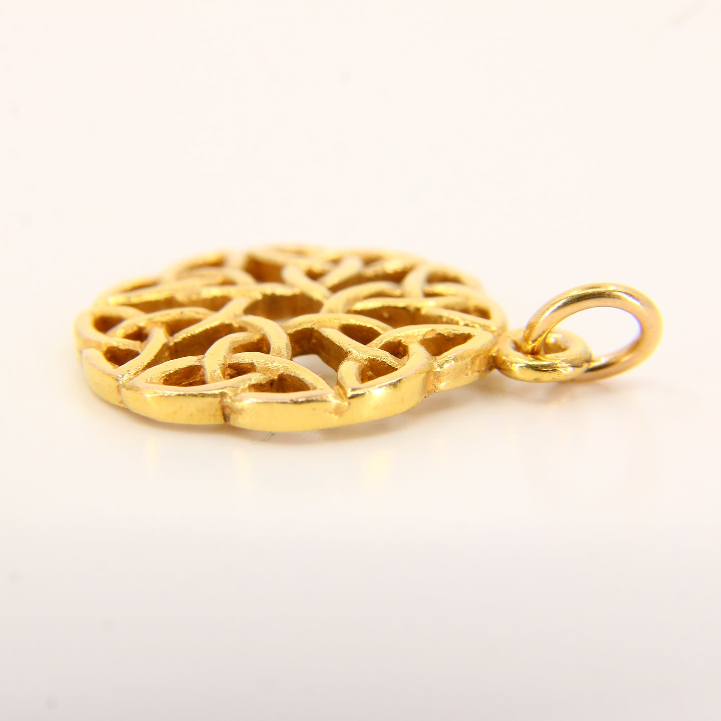 Vintage 9ct Scottish Iona Pendant Edinburgh Hallmarked Yellow Gold Charm Traditional Celtic Gift