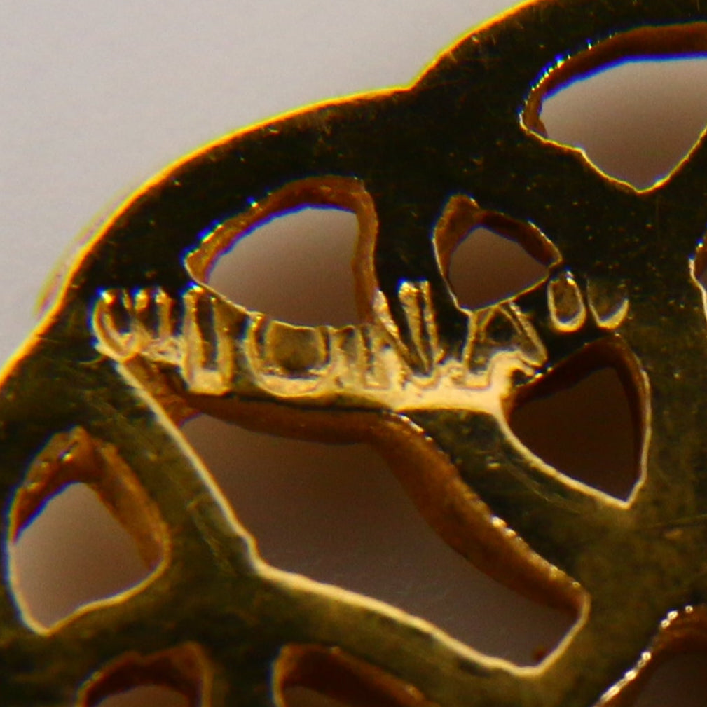 Vintage 9ct Scottish Iona Pendant Edinburgh Hallmarked Yellow Gold Charm Traditional Celtic Gift