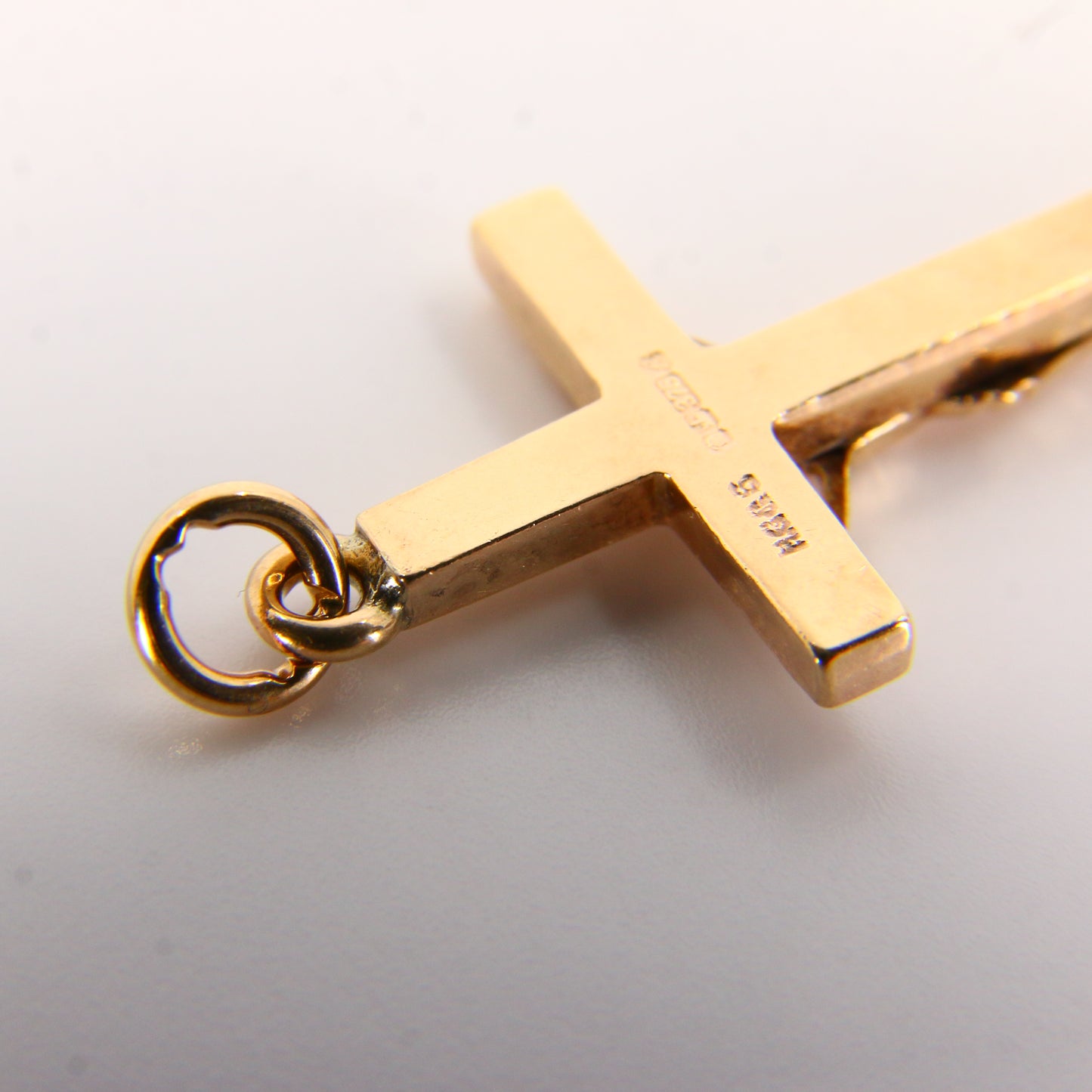 Vintage 9ct Gold Crucifix Cross Pendant Fully Hallmarked Yellow Gold Cross Gift