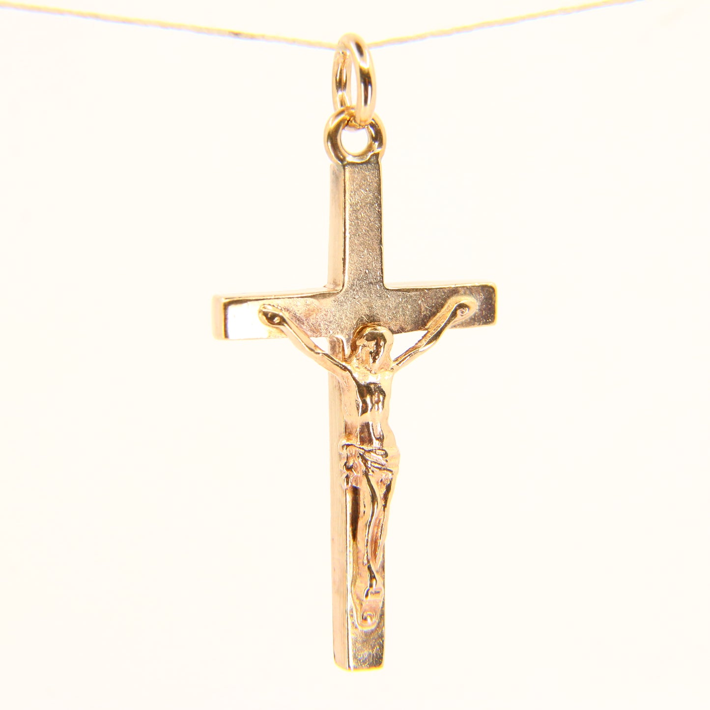 Vintage 9ct Gold Crucifix Cross Pendant Fully Hallmarked Yellow Gold Cross Gift