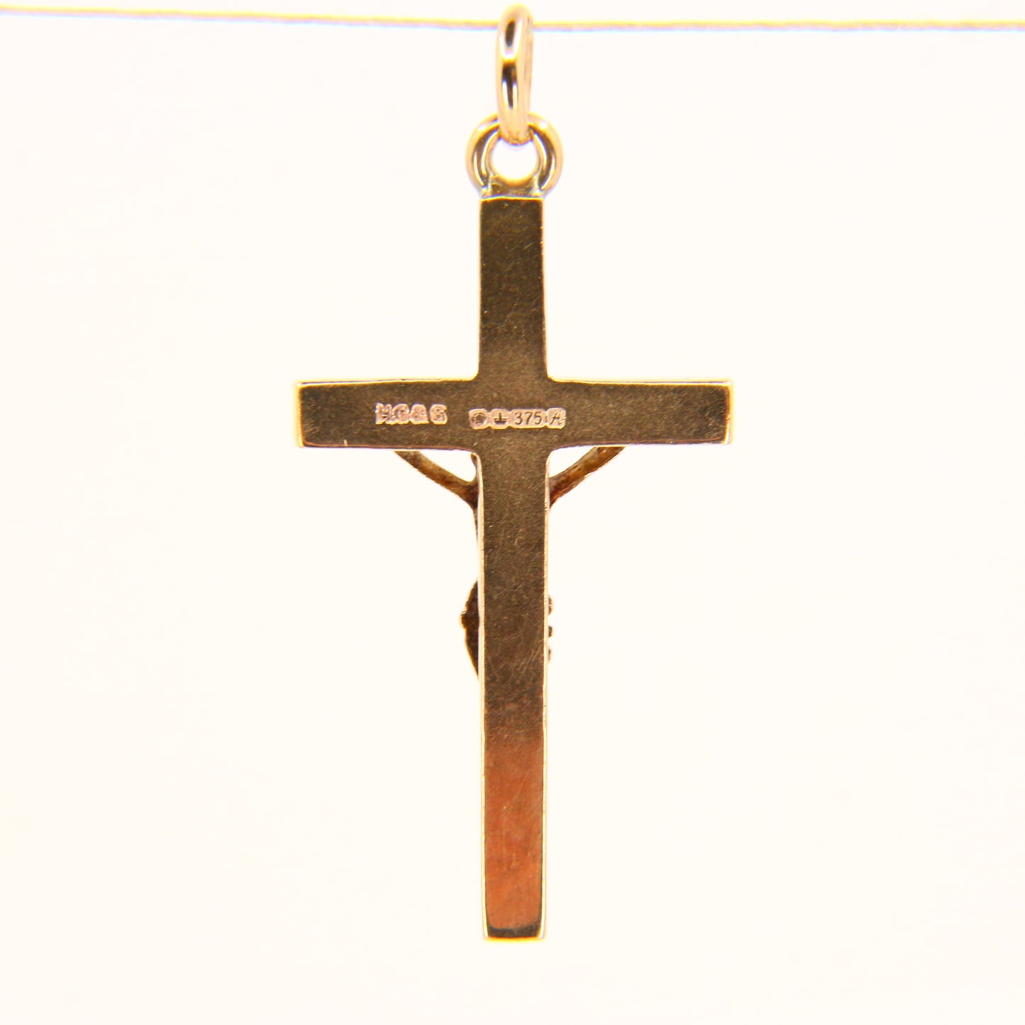 Vintage 9ct Gold Crucifix Cross Pendant Fully Hallmarked Yellow Gold Cross Gift