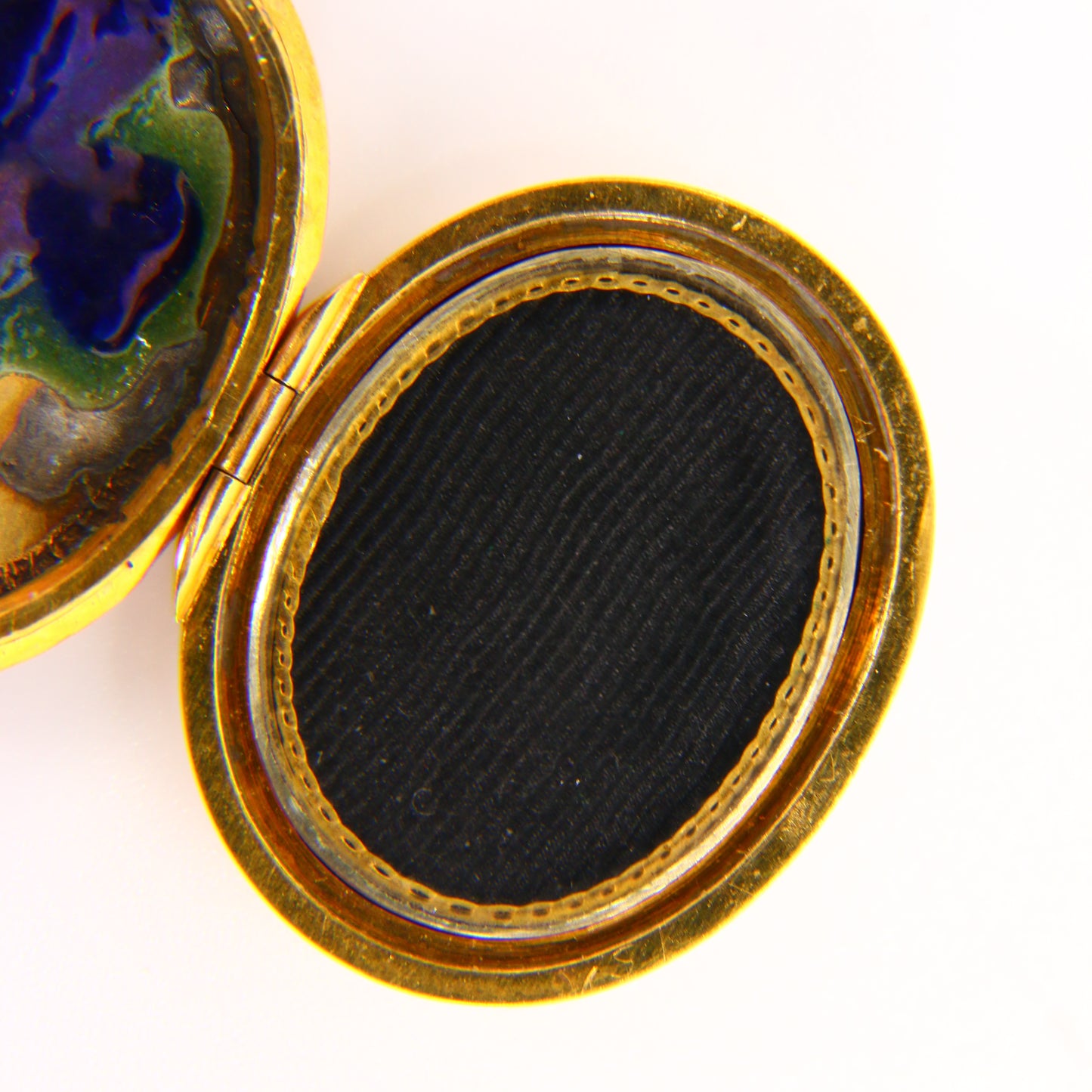 Antique Enamel Cross Locket 12ct Back & Front Locket with 9ct Suspension Loop