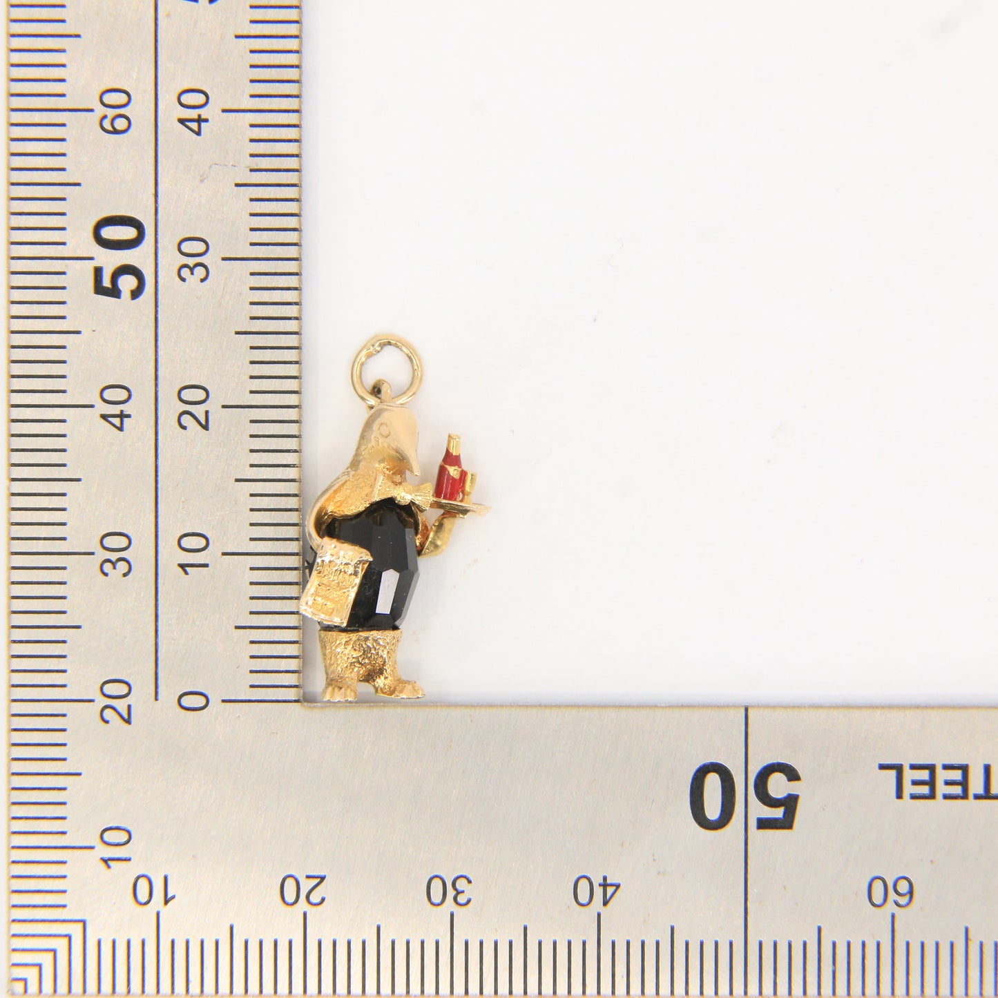 Vintage 9ct Hallmarked Gold Penguin Butler Charm Pendant Animal Themed Gift