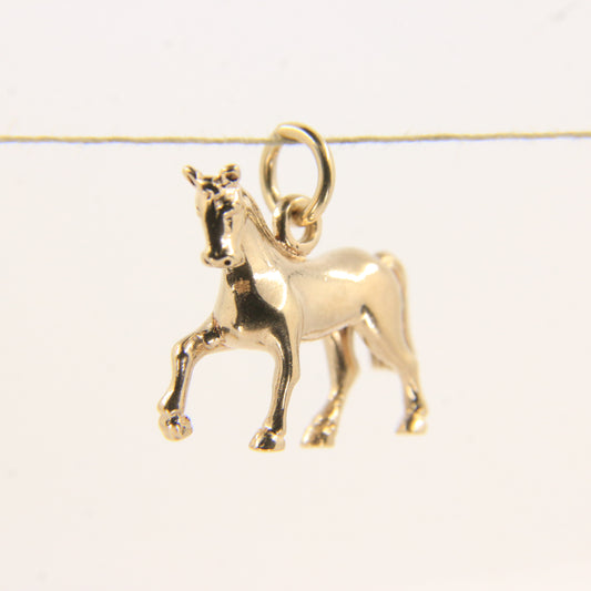 Vintage 9ct Hallmarked Gold Horse Charm Pendant Equestrian Themed Animal Gift