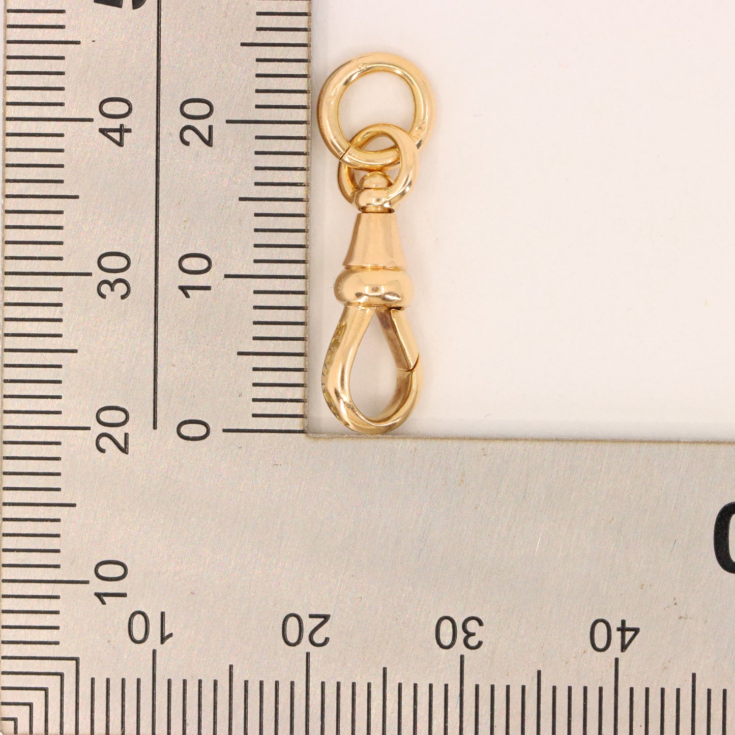Antique 15k Yellow Gold Swivel Albert Dog Clip Clasp Charm Holder Finding