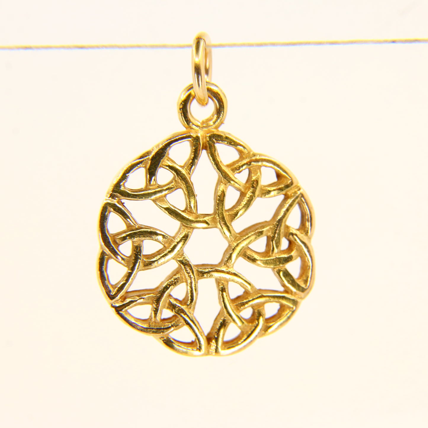 Vintage 9ct Scottish Iona Pendant Edinburgh Hallmarked Yellow Gold Charm Traditional Celtic Gift
