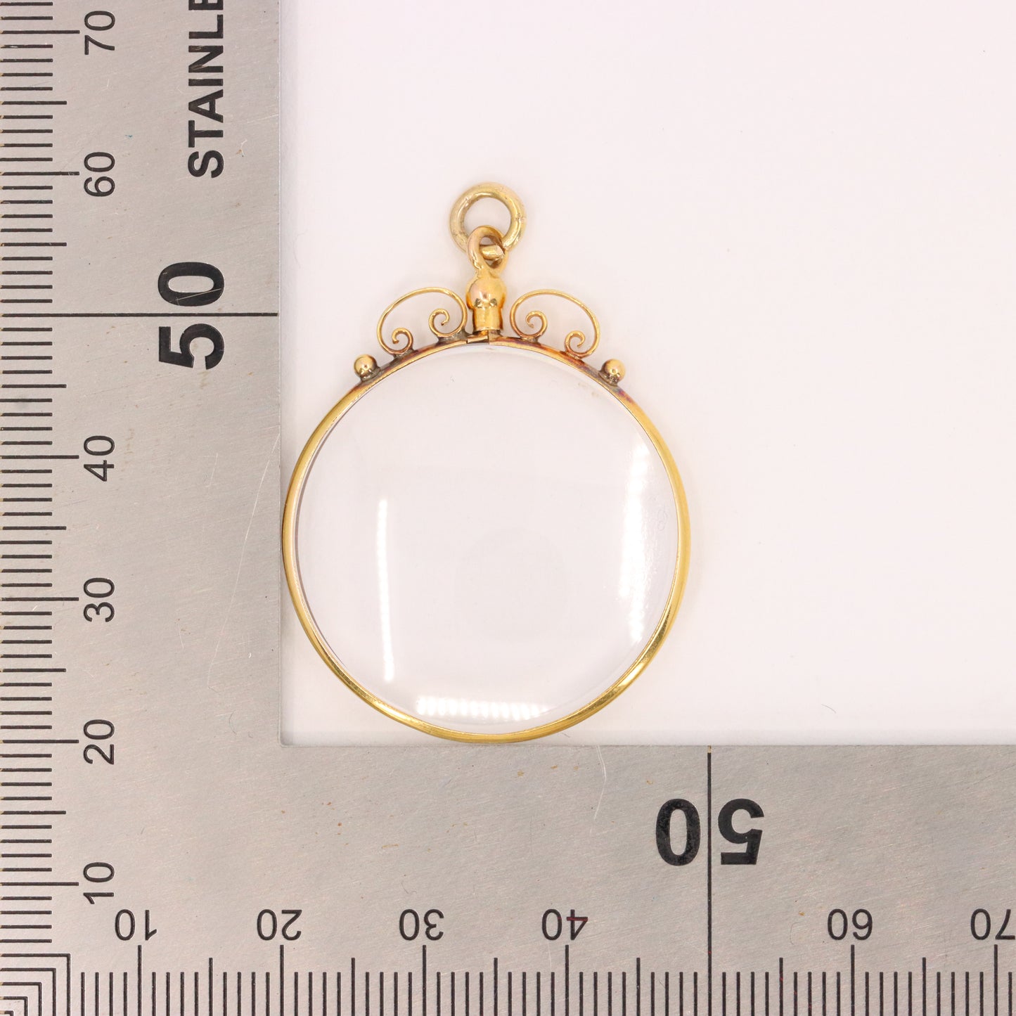 Antique 18ct Yellow Gold Double Sided Photo Frame Pendant Charm Keepsake Gift