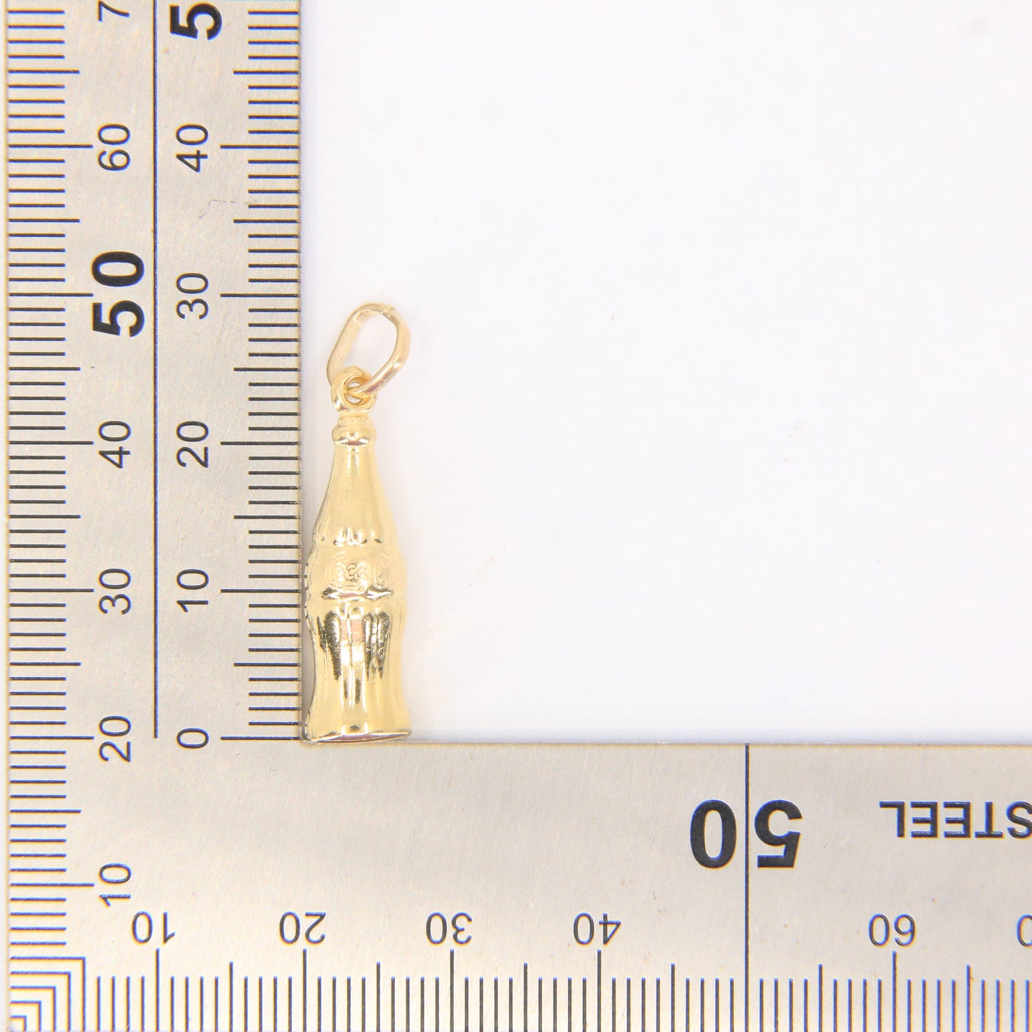 Vintage 9ct Hallmarked Gold Coca Cola Bottle Charm Collectable Pendant Gift