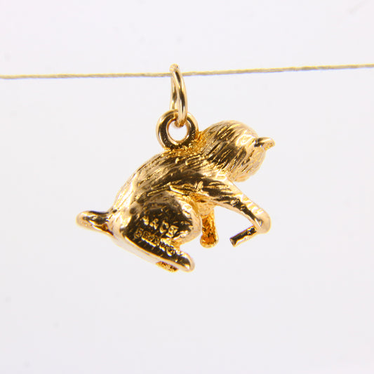 Vintage 9ct Gold Killer Cat or Monkey Charm – Hallmarked Pendant Gift