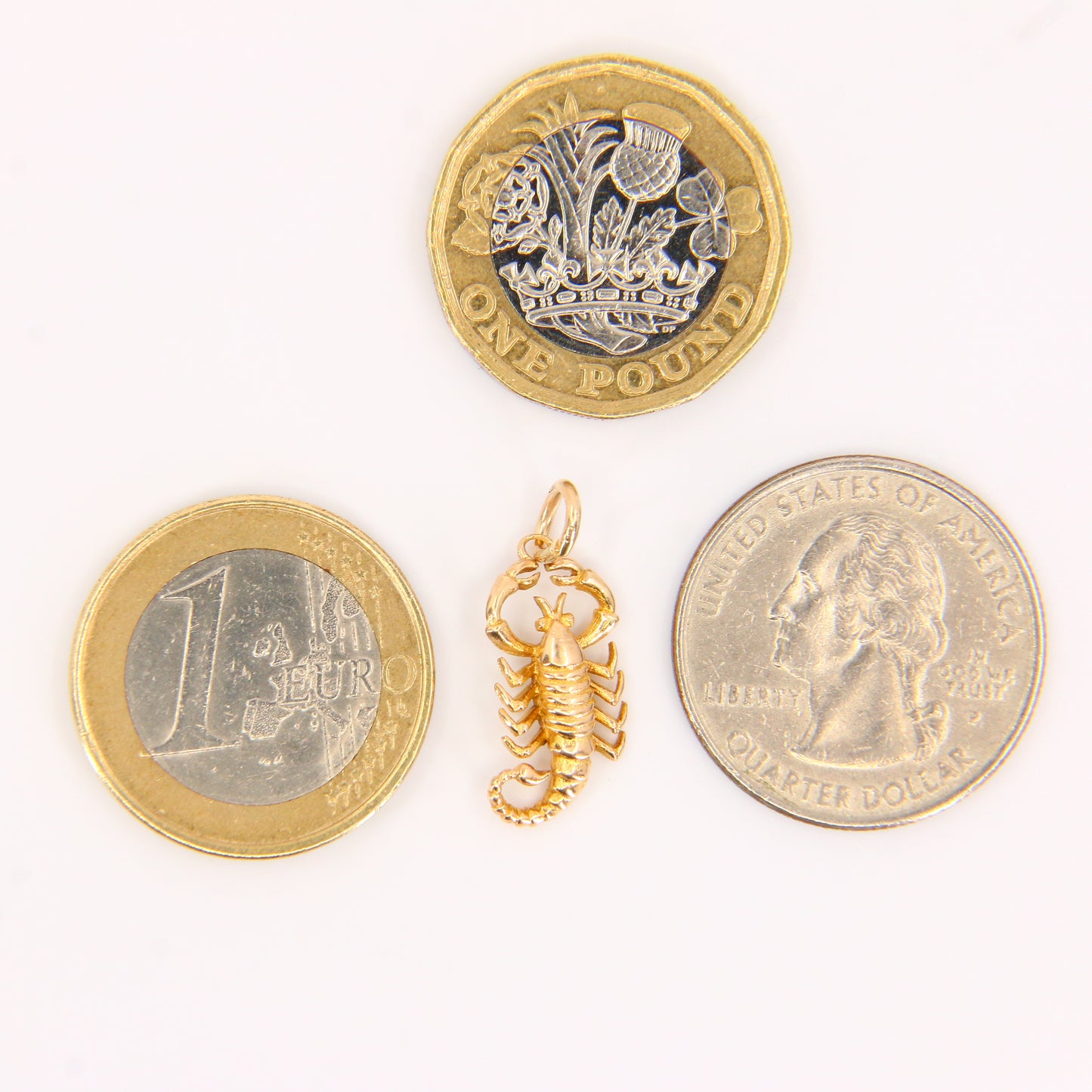 Vintage 9ct Gold Scorpion Charm – Hallmarked Solid Gold Pendant