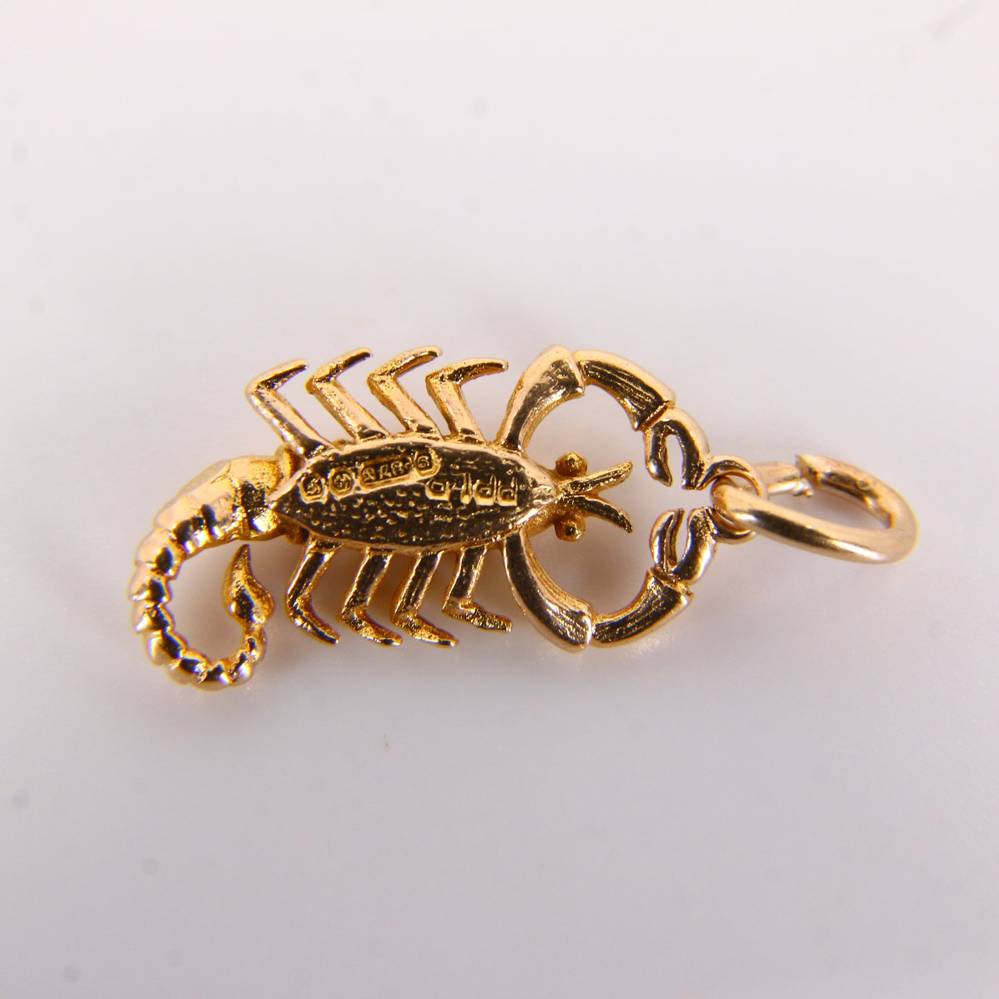 Vintage 9ct Gold Scorpion Charm – Hallmarked Solid Gold Pendant