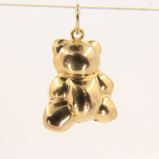 Vintage 9ct Hallmarked Gold Georg Jensen Bear Charm Pendant Collectable Gift