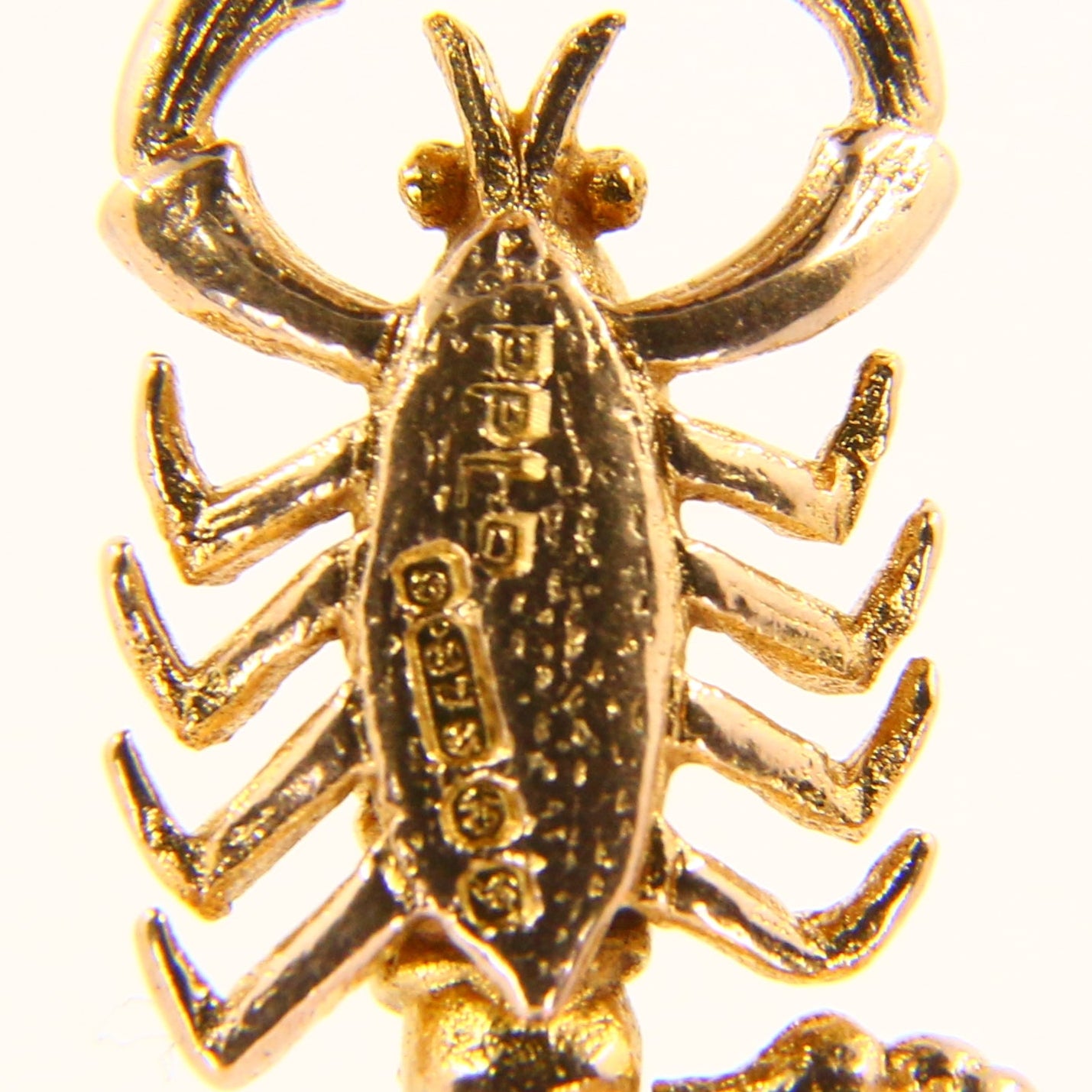 Vintage 9ct Gold Scorpion Charm – Hallmarked Solid Gold Pendant