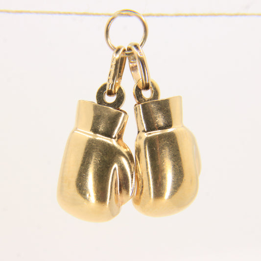Vintage 9ct Hallmarked Gold Boxing Gloves Charm Pendant Sports Themed Gift