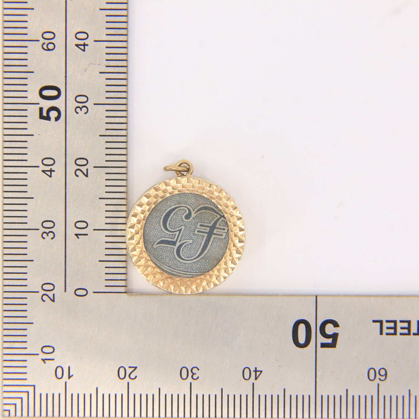 Vintage 9ct Hallmarked Gold £5 Pound Charm Pendant Currency Note Lucky Gift